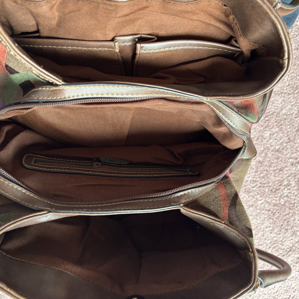 Rosetti Brown Geometric Pattern Y2K Shoulder Bag - image 4